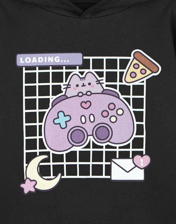Vanilla Underground Pusheen Girls Black Loading Hoodie