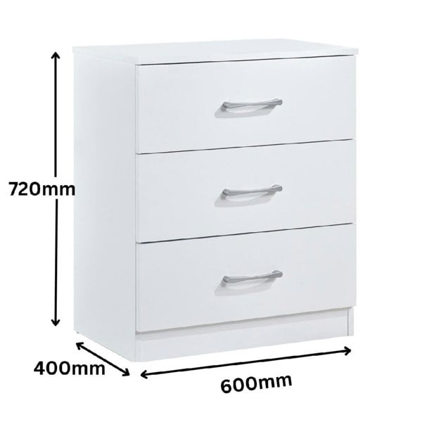 Swish Furniture Highbury 4 Piece Bedroom Set With 2 Door Double Wardrobe