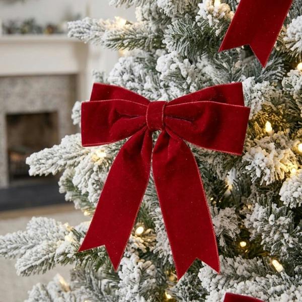 Garden Greatness 6 Pack Red Velvet Christmas Tree Bows