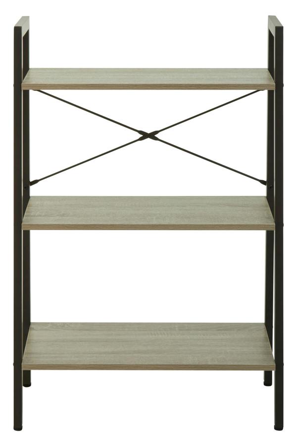 Interiors by Premier Bradbury Three Tier Grey Oak Veneer Ladder Shelf Unit