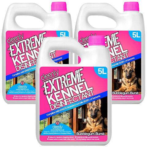 Cleenly Extreme Kennel Disinfectant, Deodoriser, and Cleaner (15L) - Bubblegum Fragrance