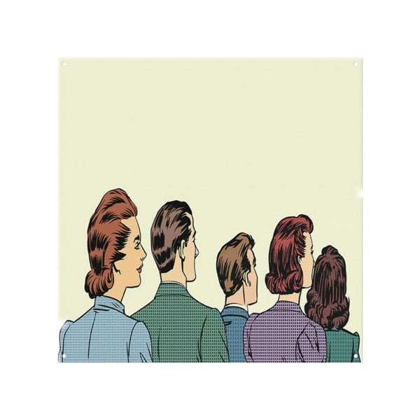 Benjamin Tate Design A crowd of spectators stand back retro style pop art Designer Splash Back
