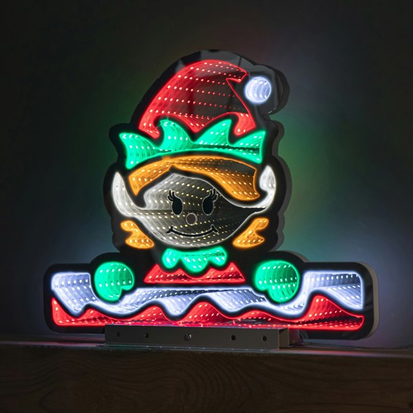 Samuel Alexander 40cm Light up Christmas Elf Girl Infinity Decoration with LEDs