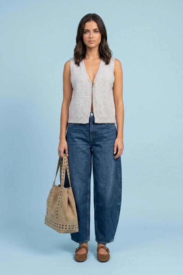 Urban Bliss Wool Blend One Button Vest