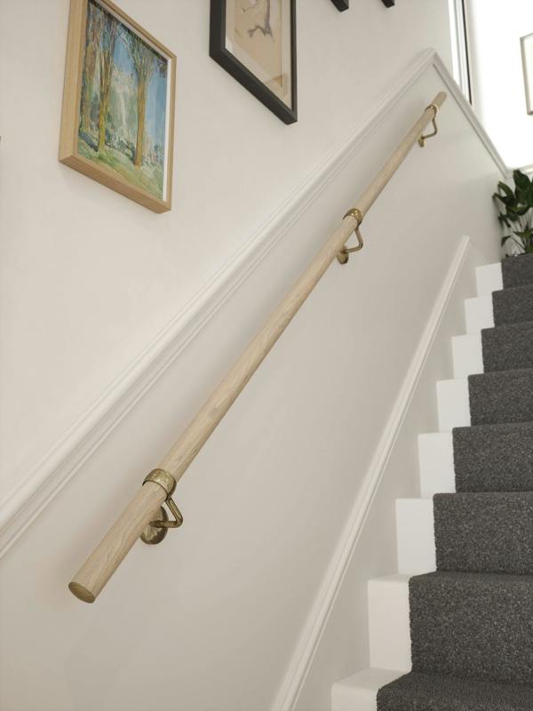 Handrails Direct Ryton Teak Straight Flight Handrail