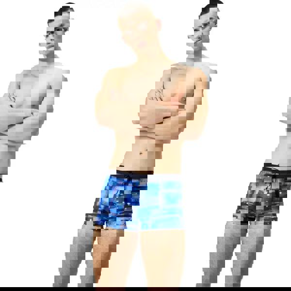 Speedo Valmilton allover aquashort blue galaxy boxer briefs