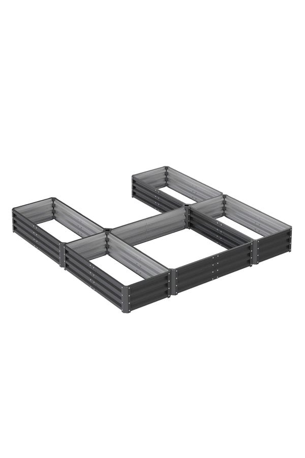 Living and Home U-shaped Raised Garden Bed with 5 Compartments