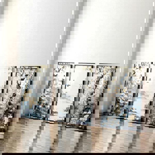 Paintings For Living Room | Set of 3 Chinoiserie Wall art Prints