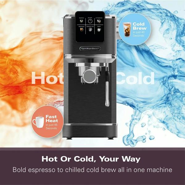 Hamilton Beach BaristaPro Touch 5-in-1  Espresso Machine Black