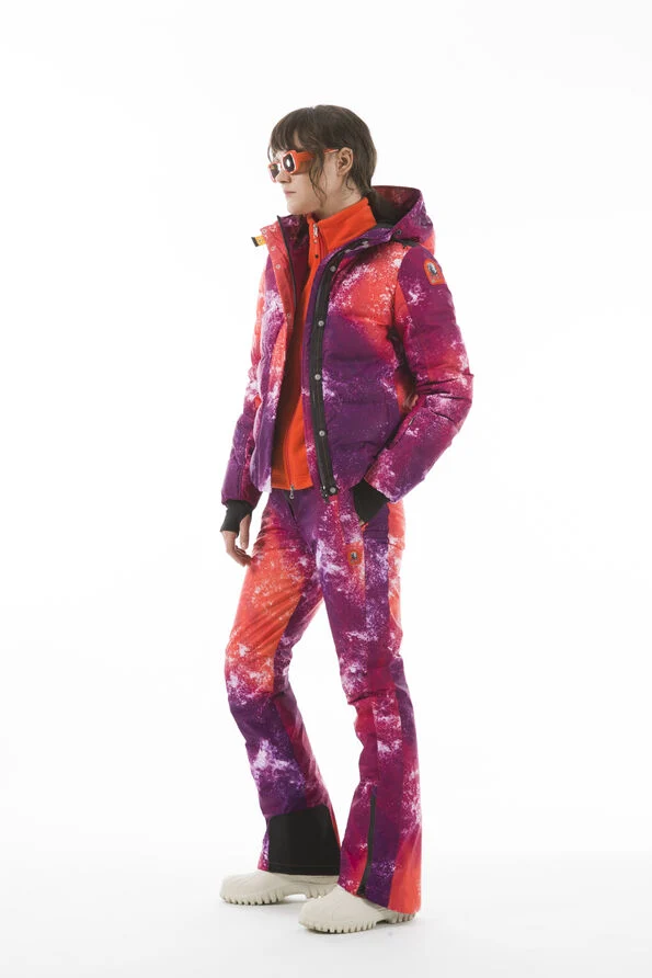 Parajumpers Berry Snow Print Down Jacket - Purple