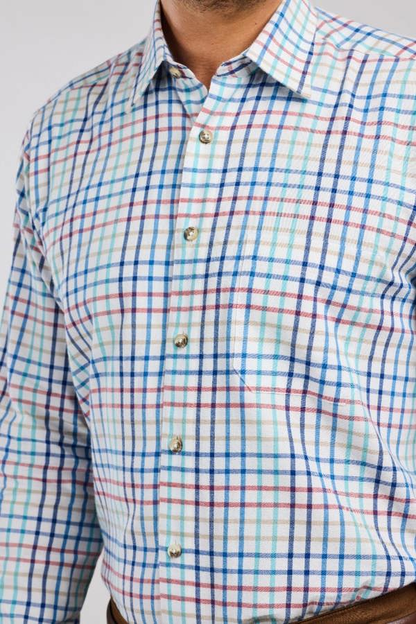 Multi-Colour Warm Handle Plaid Check Formal Shirt