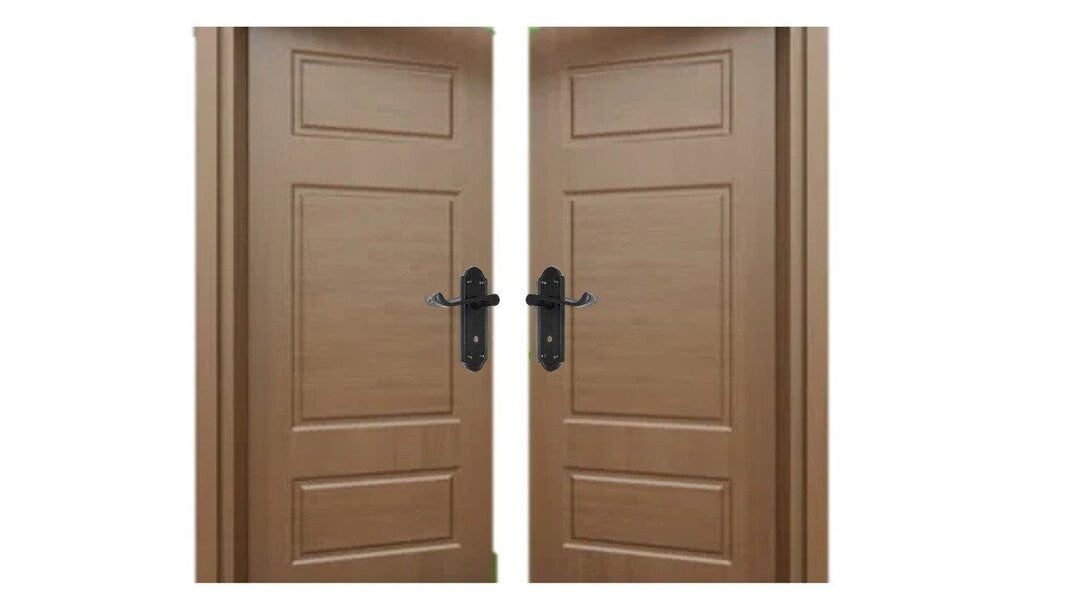 EDH Door Hardware Matt Black Door Handles - Askworth Internal Door Handles Set for Internal Doors