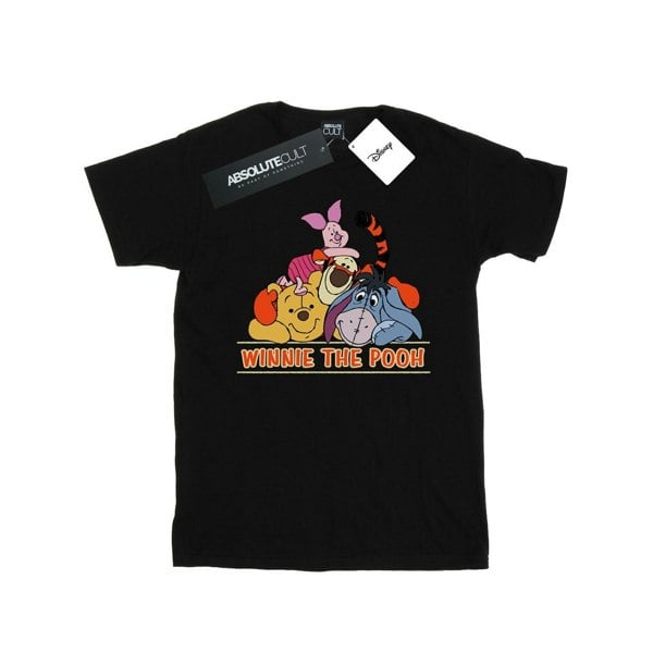 Disney Mens Winnie The Pooh Group T-Shirt - Black