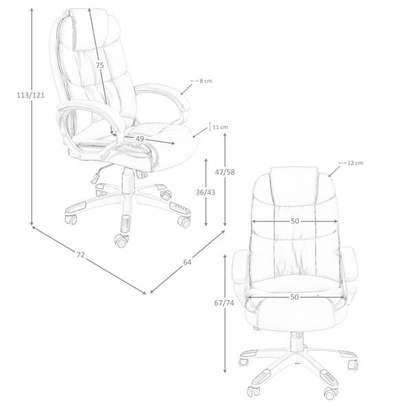 Angel Cerdá Swivel office chair in grey leatherette 4154