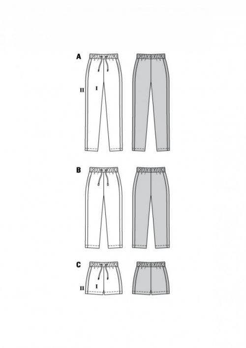 Burda Sewing Pattern 6054 Trousers and Shorts For Women, 8-22 (34-48) - Easy