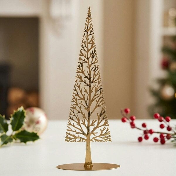 Garden Greatness Modern Metallic Gold Tree Ornament