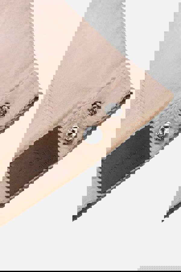 Mens Cream Regular Fit Over Dye Denim Jacket