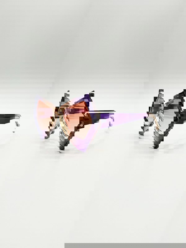 SVNX 2 Tone Angular Sunglasses in Purple