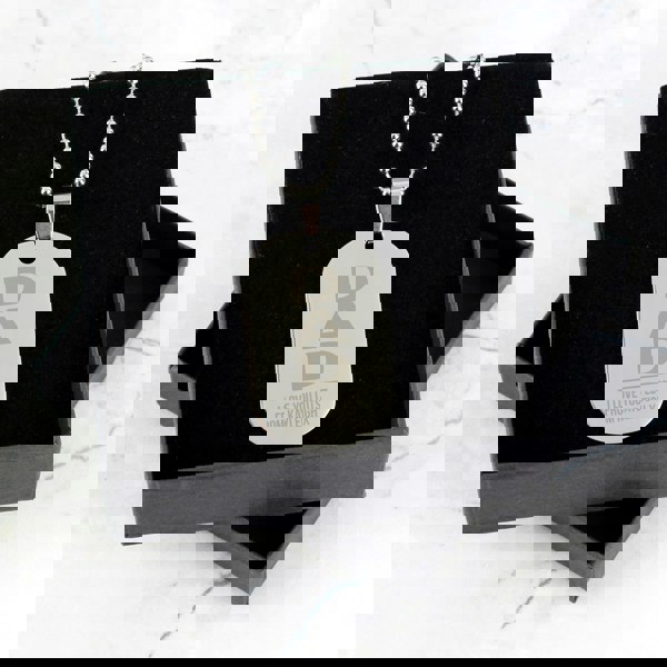 Personalised Memento Company Personalised Dad Stainless Steel Dog Tag Necklace