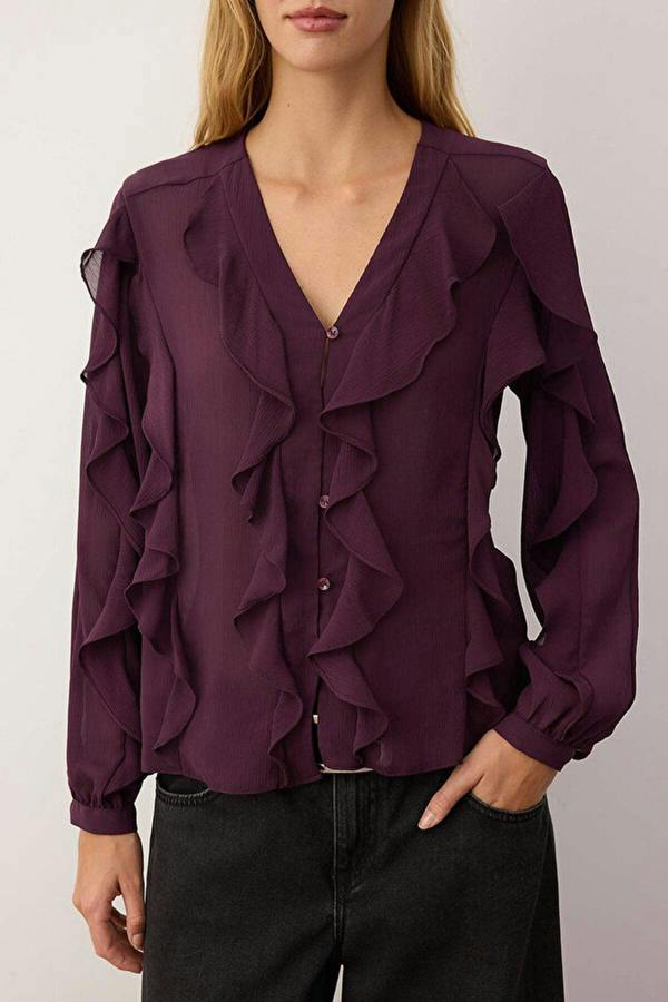 WOVCOR Ruffled Boho Shirt