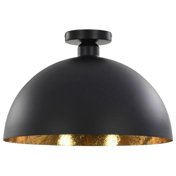 Berkfield Ceiling Lamps 2 pcs Black and Gold Semi-spherical E27