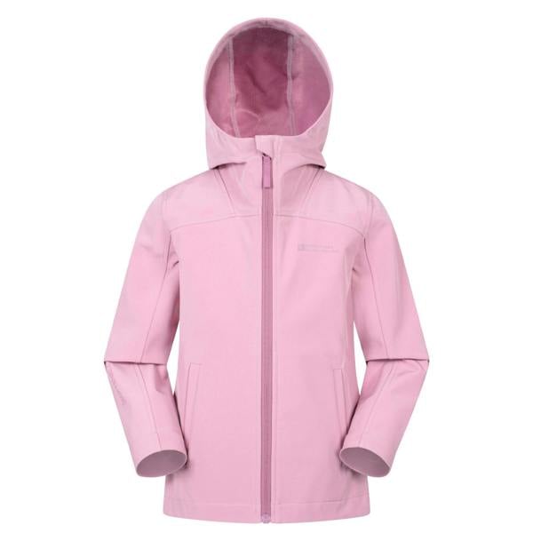 Mountain Warehouse Childrens/Kids Retreat Lightweight Soft Shell Jacket - Dark Pink - 
