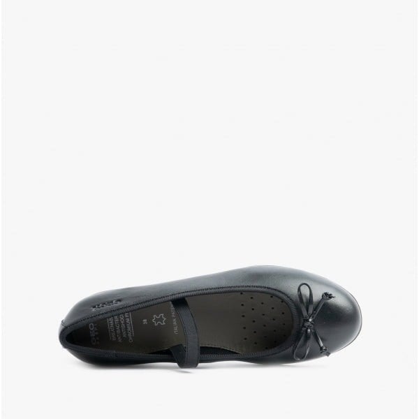 GEOX PLIE Girls School Shoes Smooth Black