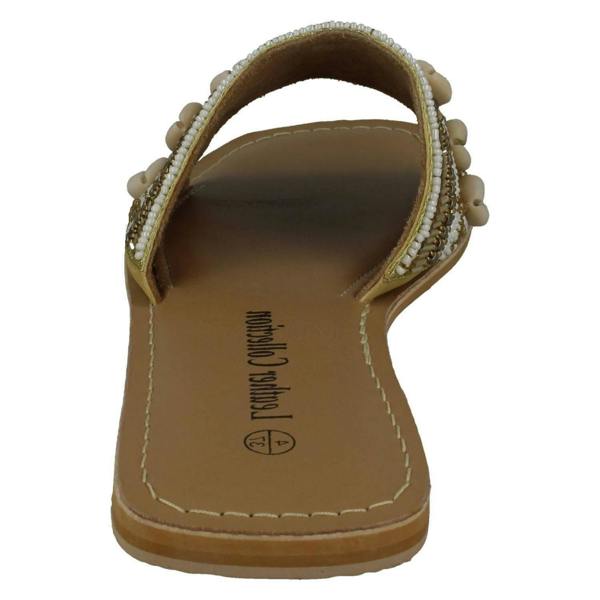 Leather Collection Ladies Leather Collection Beaded Mules F00311