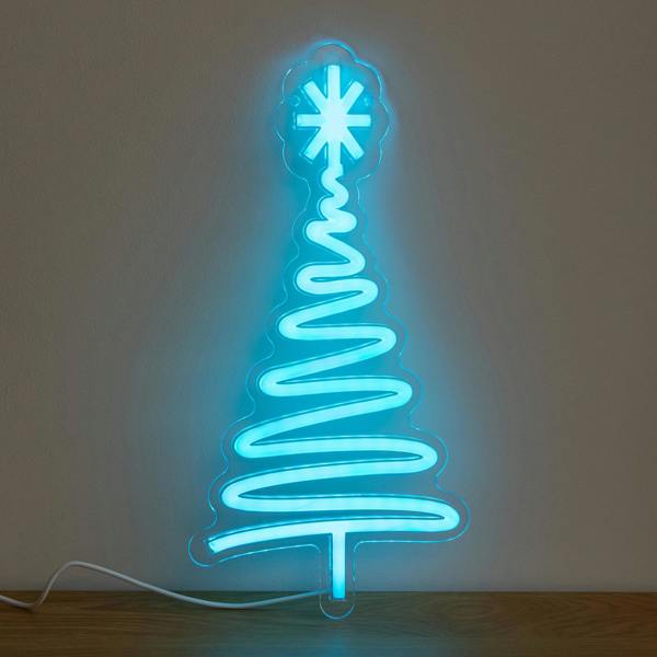 Samuel Alexander 40cm USB Powered Neon Christmas Tree Light with Multi-Coloured LEDs