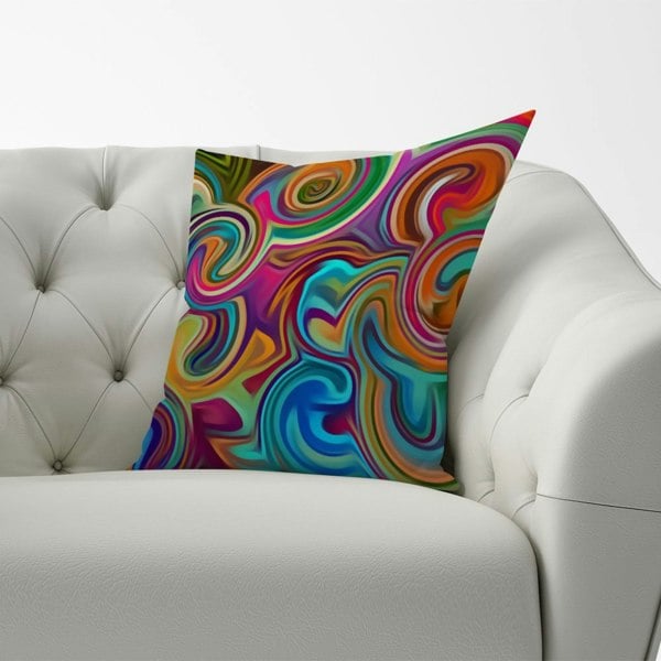 Warren Reed Colourful Wave Pattern Cushions