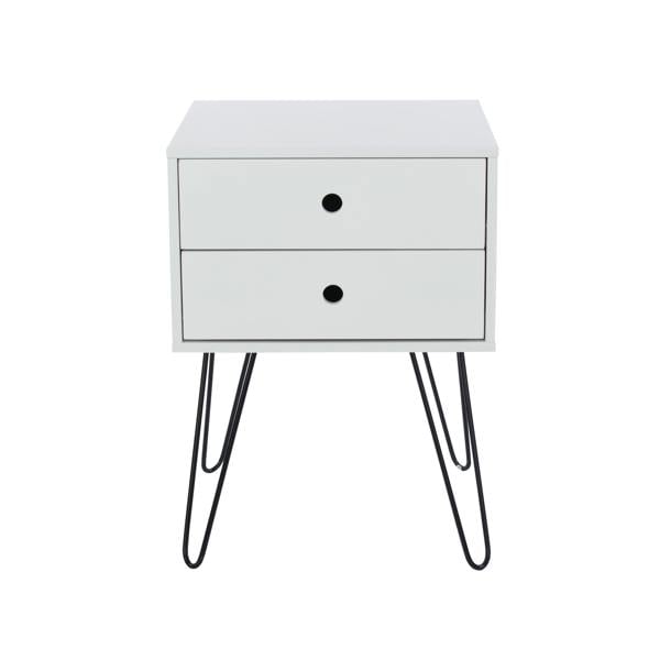 Core Products Set of 2 Telford Shaker 2-Drawer White Bedside Cabinets