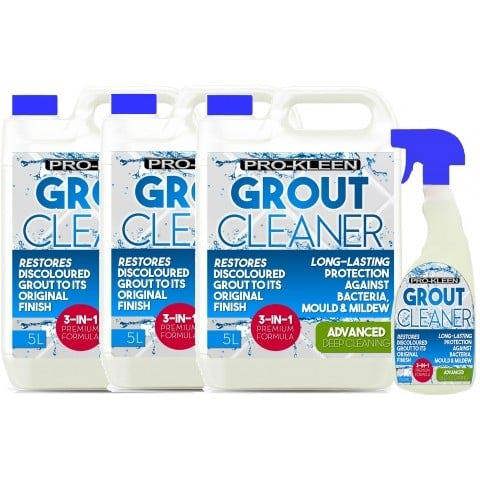 ProKleen 15L + 750ml Pro-Kleen Tile Grout Cleaner Restorer Reviver for Kitchen and Bathroom