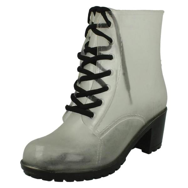 Spot On Ladies Spot On Mid Heel Wellington