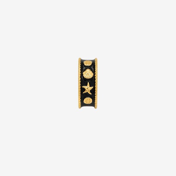 Uchi & Soto Kin Black and Gold Shell Ring