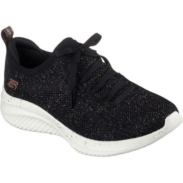 Skechers Ultra Flex 3.0 - Let's Dance Women's Trainers in Black/Rose Gold