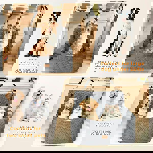 Skylos Dog Booster Car Seat Travel Carrier Bed Bag Basket for Medium Large Pets