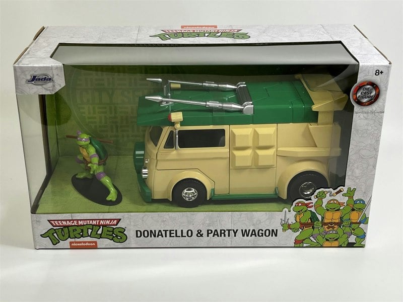 Jada Teenage Mutant Ninja Turtles Donatello Figure and Party Wagon 1:24 Jada 253285003