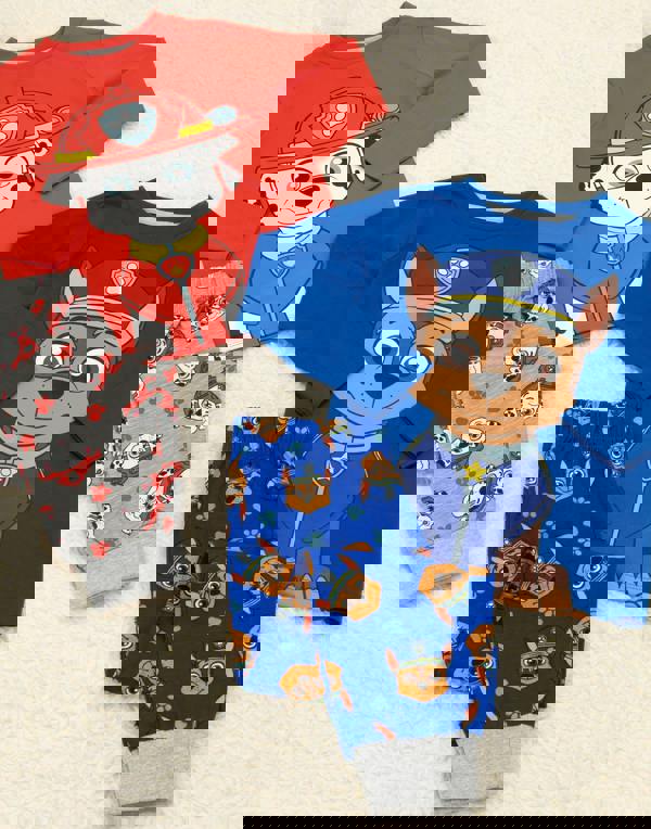 Paw Patrol Unisex Kids Multicoloured Character Placement & All-Over Print Long Sleeve Long Leg Pyjama Set