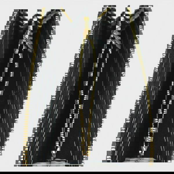 Versace Zip Around Wallet Quilted Lamb Leather Black