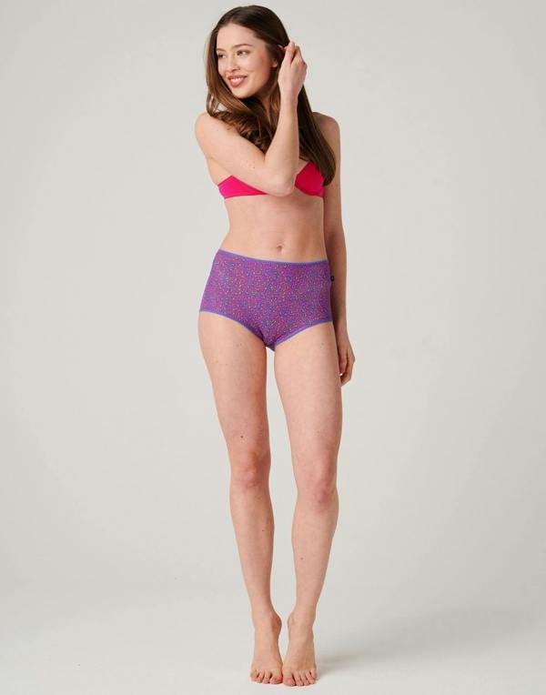 British Boxers Multipack 4 Pairs of Women's Bamboo Full Briefs – Wild Cat
