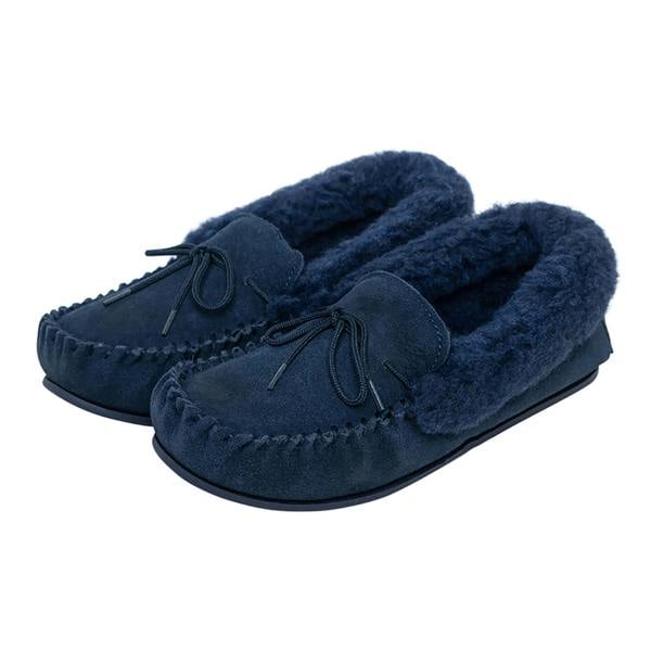 Nordvek Womens Sheepskin Suede Moccasin Slippers