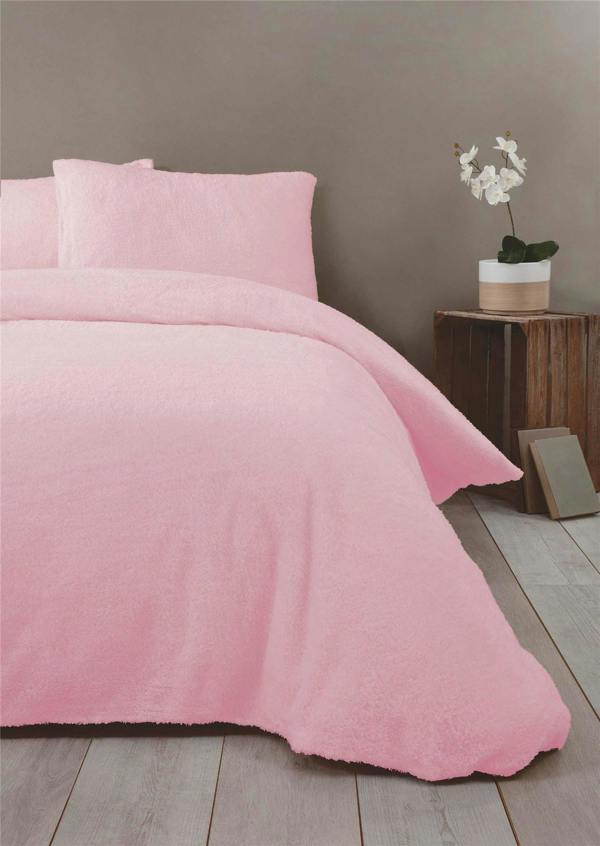 Fleece Soft Pink Single Duvet Cover