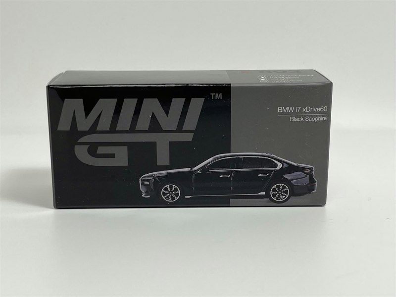 Mini GT BMW i7 xDrive60 Black Sapphire LHD 1:64 Scale MGT00802L