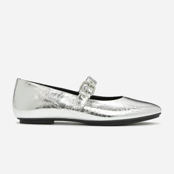 FitFlop DELICATO METALLIC Mary Jane in Silver