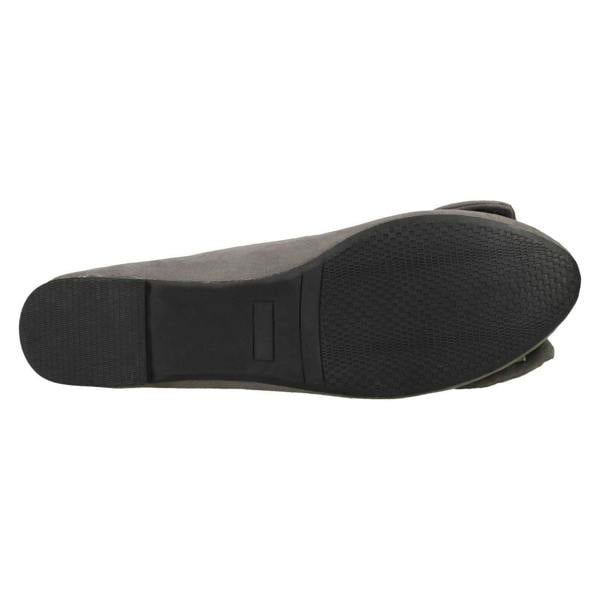 Spot On Ladies Spot On Jewel Bow Ballerina Shoes
