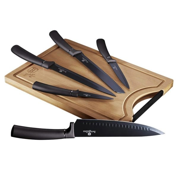 Knife Set & Bamboo Cutting Board Berlinger Haus BH/2567 Carbon Pro