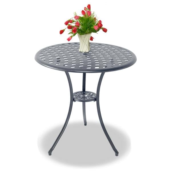 Homeology OSHOWA Garden and Patio Grey Cast Aluminium Bistro Table