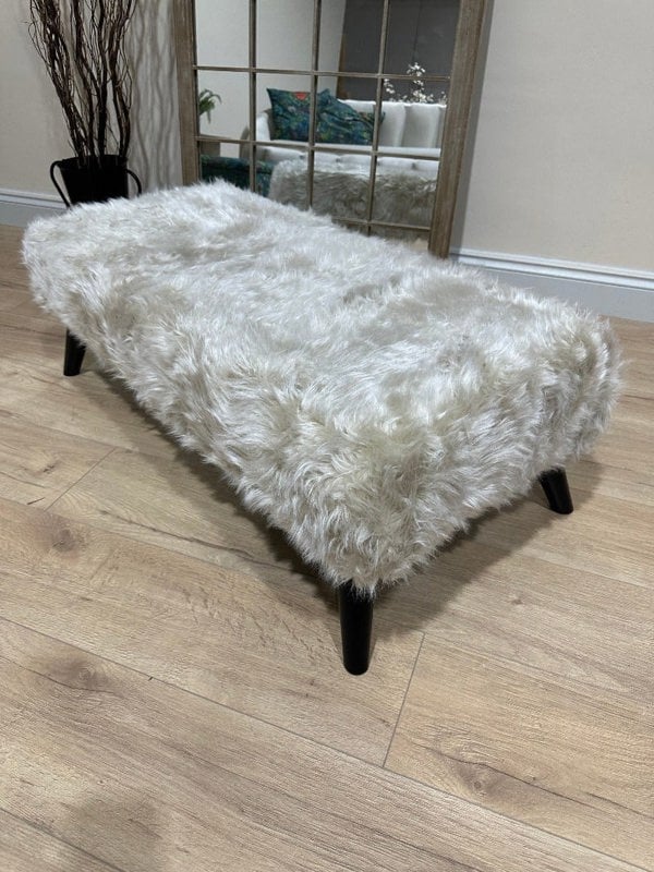 Modern fabric footstool used as ottoman bench - ISTOOLS
