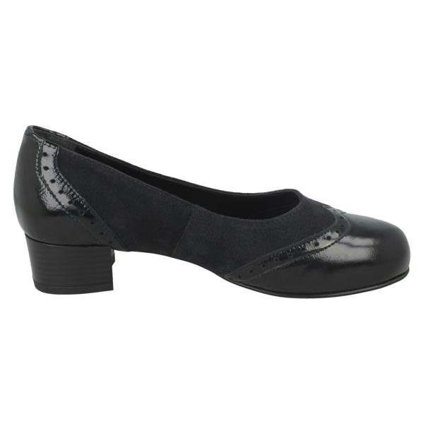 Da Bella Ladies Da Bella Slip On Block Heel Court Shoes - Jules