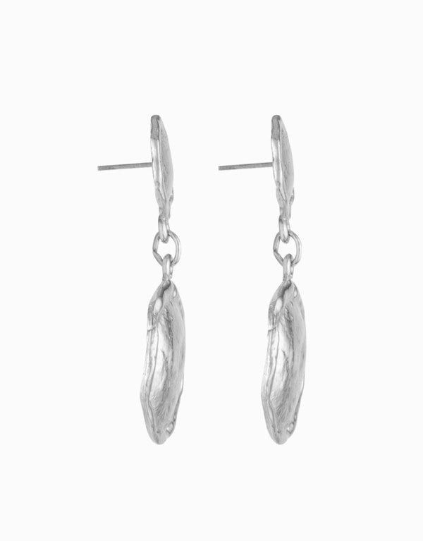 Gold Trip Vintage Silver Disc Drop Earrings